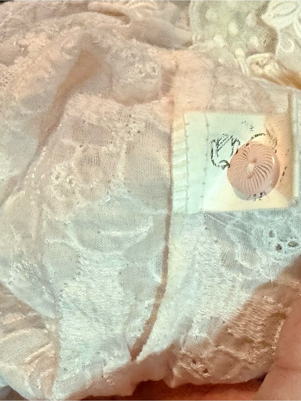 Pastel Lace Ruffle Blouse - Cream - Picture 12 of 12